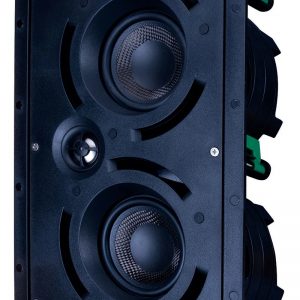 Beale Street Dual 4″ LCR 2-Way In-Wall Speaker IWLCR4-BB - shown from the front at an angle..