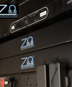 Two Zero-Ohm units within an AV Rack with Zero-Ohm Logo