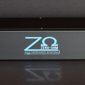 Front of Zero Ohm system unit showing logo