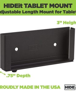 HIDEit Universal Tablet Wall Mount - showing the mount with no tablet and dimensions 3