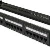CobiCabling CAT6 IDC LSA Patch Panel shown from front with product at a slight angle.