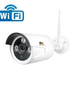 Partizan 2.0MP Wi-Fi IP Camera (IPO-2SP Kit 2.0) - shiwng unit viewed from the side with a WiFi logo