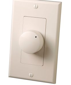 Beale Street Audio Impedance matching volume control rotary style in white showing the front of the plate with rotary control