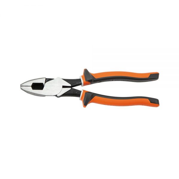 KLEIN TOOLS Insulated Pliers, Slim Handle Side Cutters - side view showing handles and cutter. with tool mouth closed.