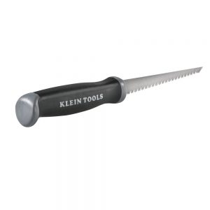 Klein Tools Jab Saw / Pad Saw angled view showing handle, blade and curved tip