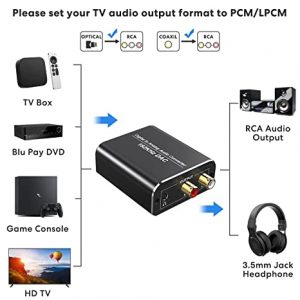 DAC Converter infographic showing how the unit can be used to connect various devices