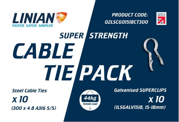 LINIAN Cable Tie Pack packaging - superclip version