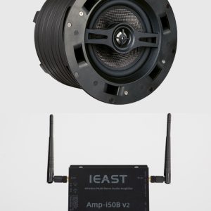 iEAST Multi-Room Amp Pack Audio i50B v2 unit and a Beale Street IC6-BB speaker