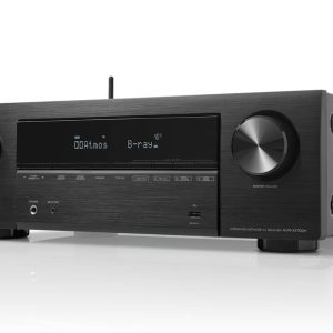 Denon AVRX1700 DENON Network AV Receiver Unit - front angled view showing display and controls