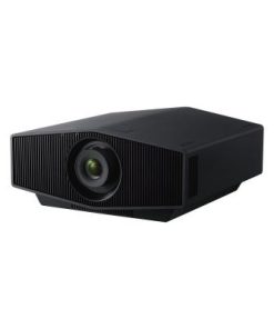 Sony VPL-XW5000 Projector unit in black - angled view of front of unit showing lens and side of the unit