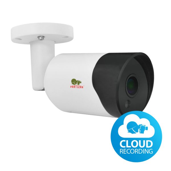 Partizan 3.0MP IP camera (IPO-2SP SE 4.5 Cloud) - showing unit and label with the text 'Cloud Recording'.