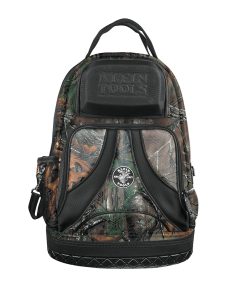 Klein Tools Tradesman Pro™ Tool Bag Backpack, 39 Pockets showing camo version of the bag from the front