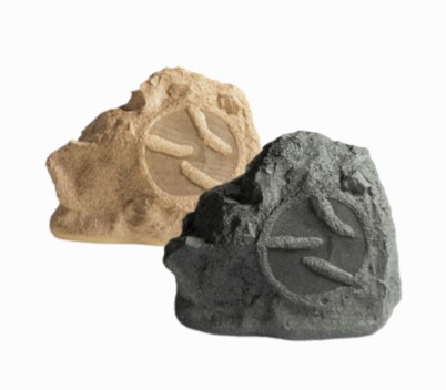 iEAST outdoor rock speakers iRS65 - showing two rock speakers in different colours